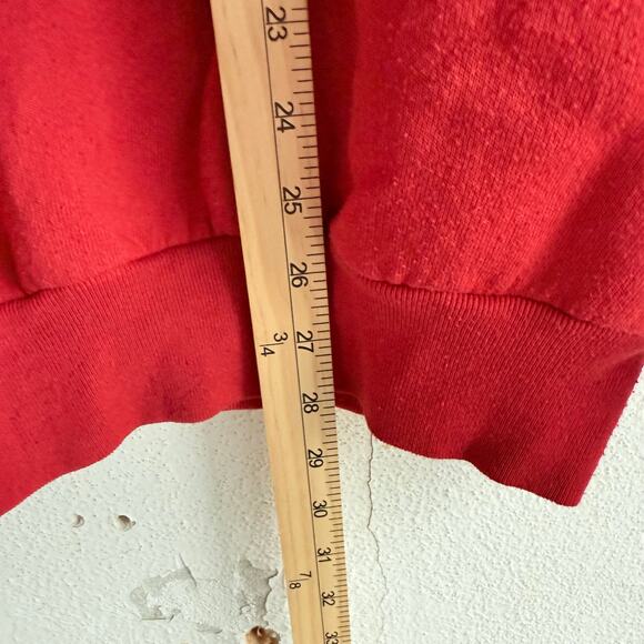 Vtg 90s Christmas Sweatshirt USA Made Fruit of the Loom 50/50 Red XL Santa Claus - Picture 7 of 7